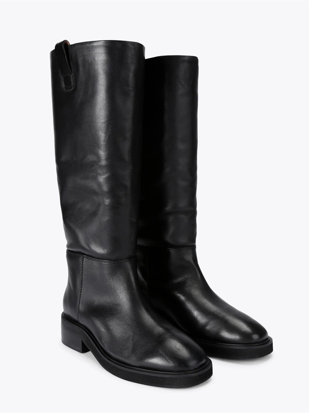Classic Black Leather Knee-High Riding Boots Kurt Geiger s. 9/40